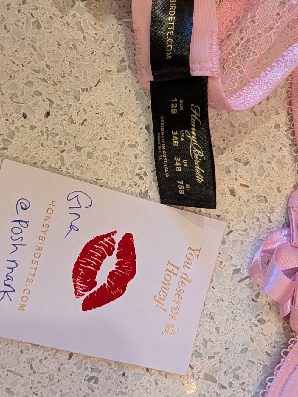 Honey Birdette Rebecca pink bra 34B - Picture 5 of 5